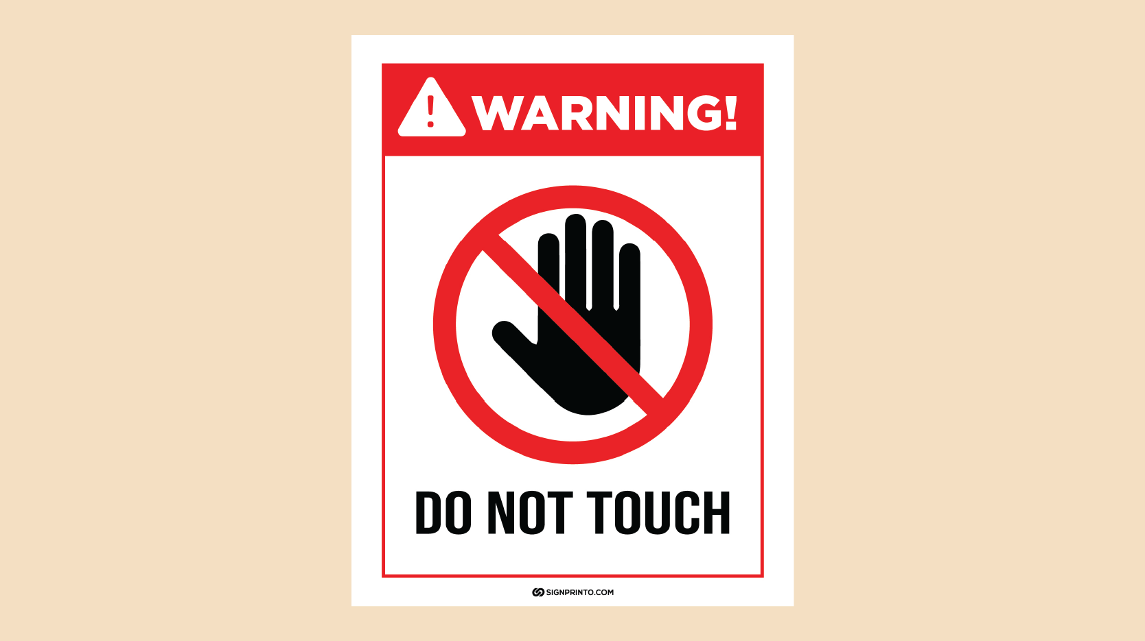Do Not Touch Sign Printable PDF Free