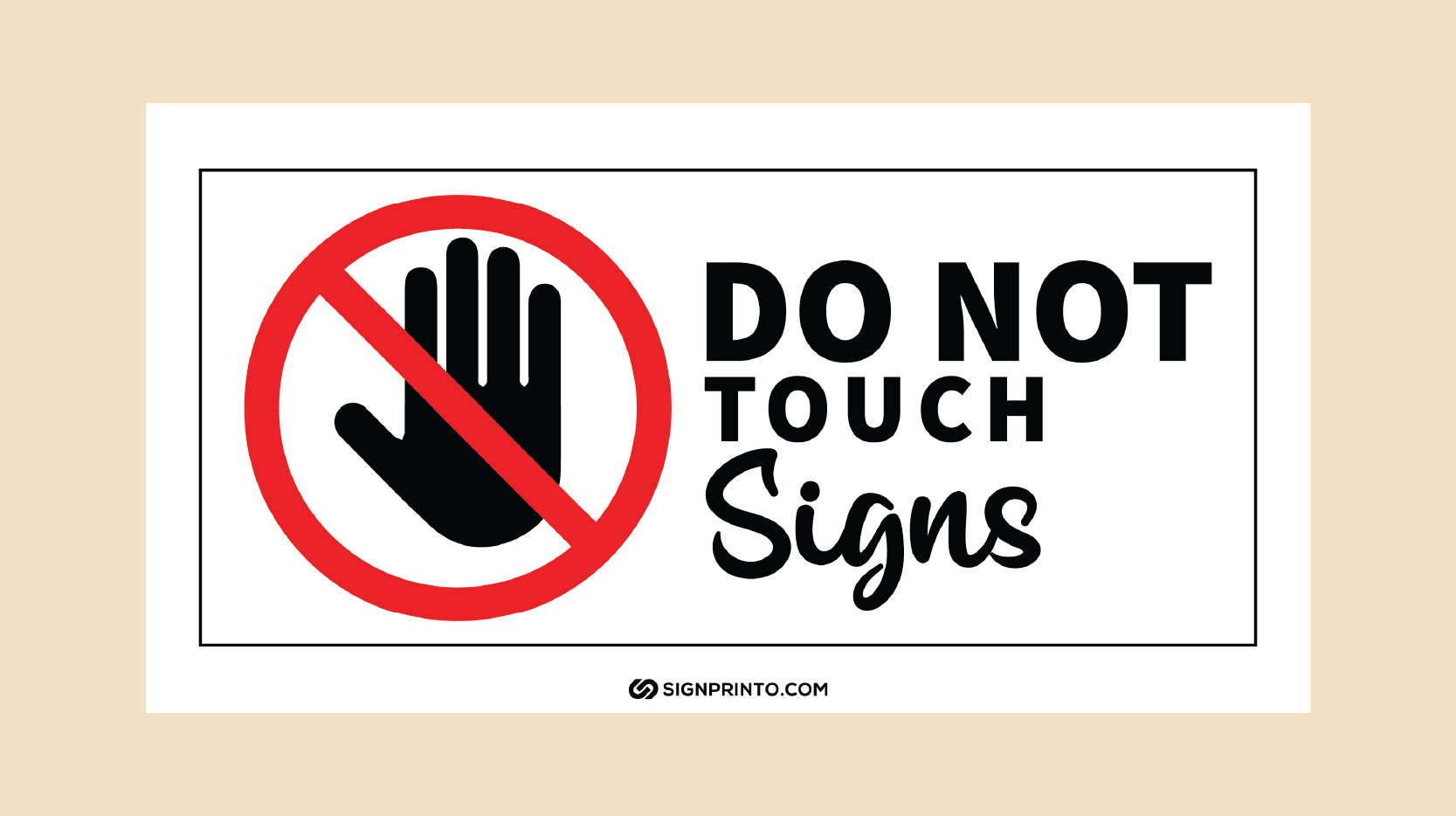 Do Not Touch Sign Icon Free Printable PDF