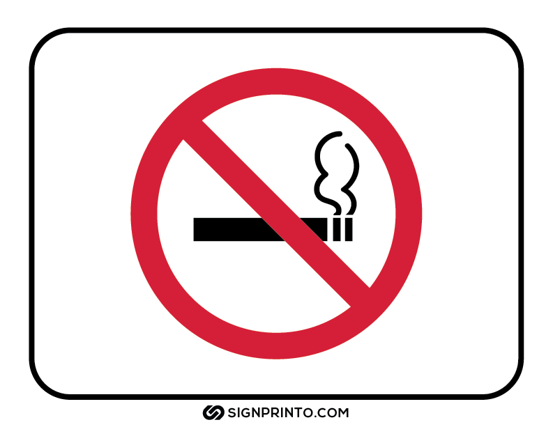 No Smoking Sign A4 Printable Preview