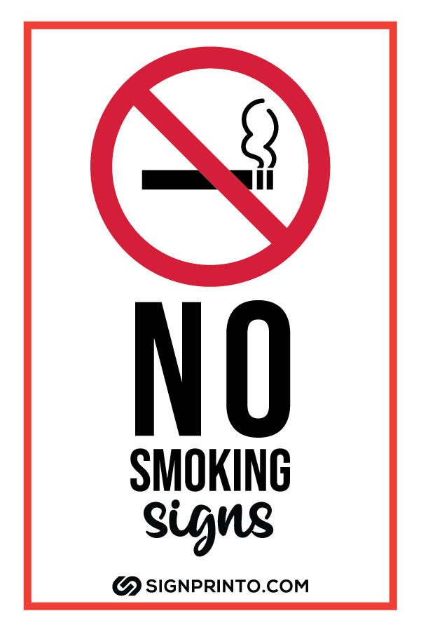 No Smoking Sign A4 size Preview