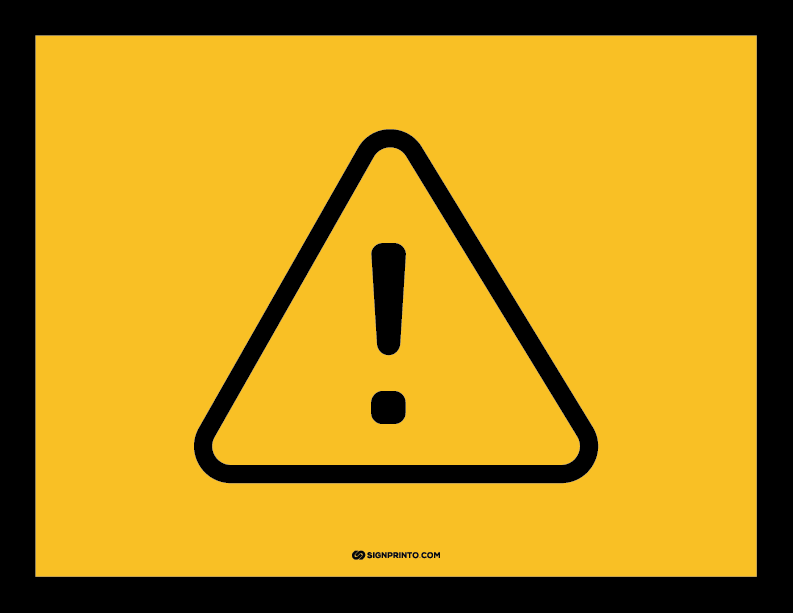Attention Sign icon yellow and black