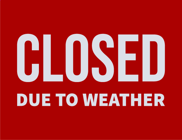 Closed Due to Weather Sign A4 size Preview