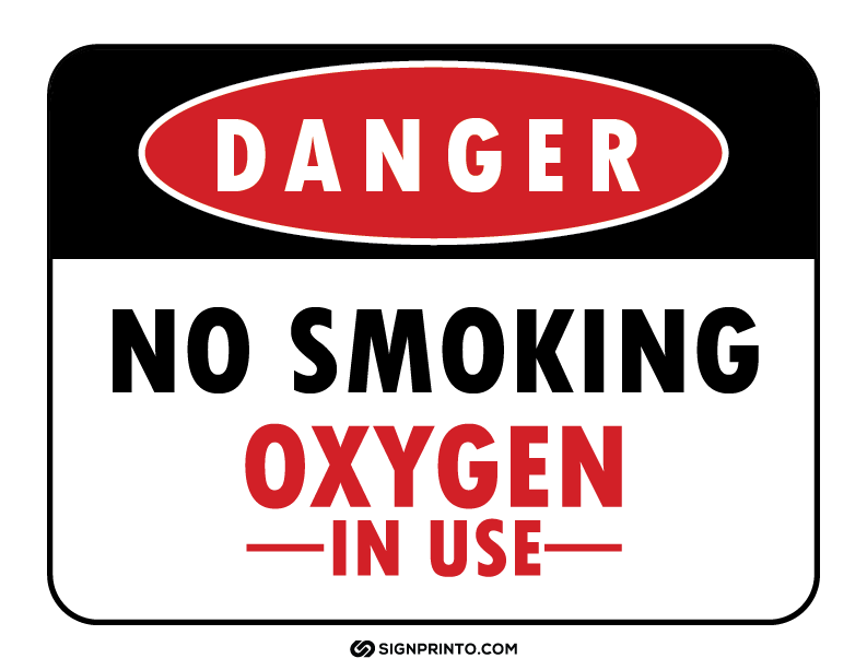 Danger Oxygen In Use Sign