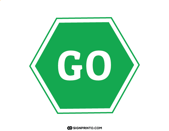 Go Sign green Color