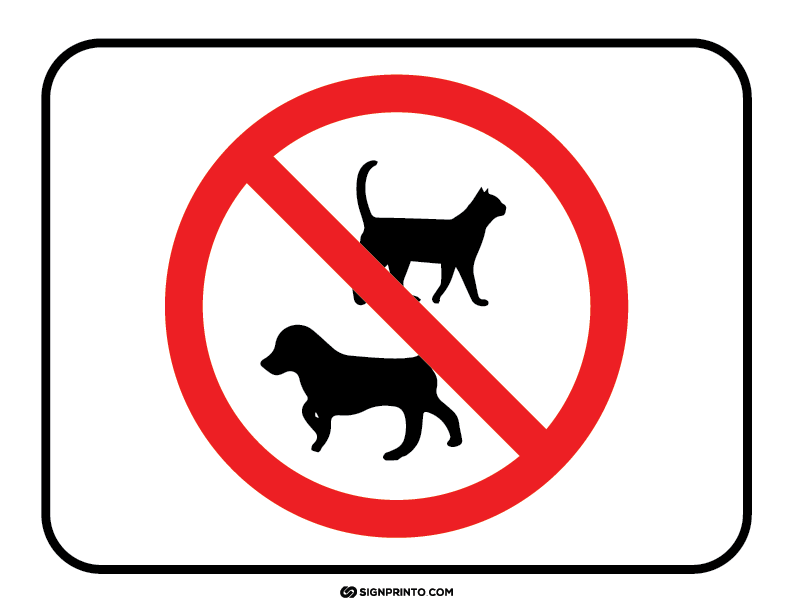 No Pets Allowed Sign A4 Printable Preview
