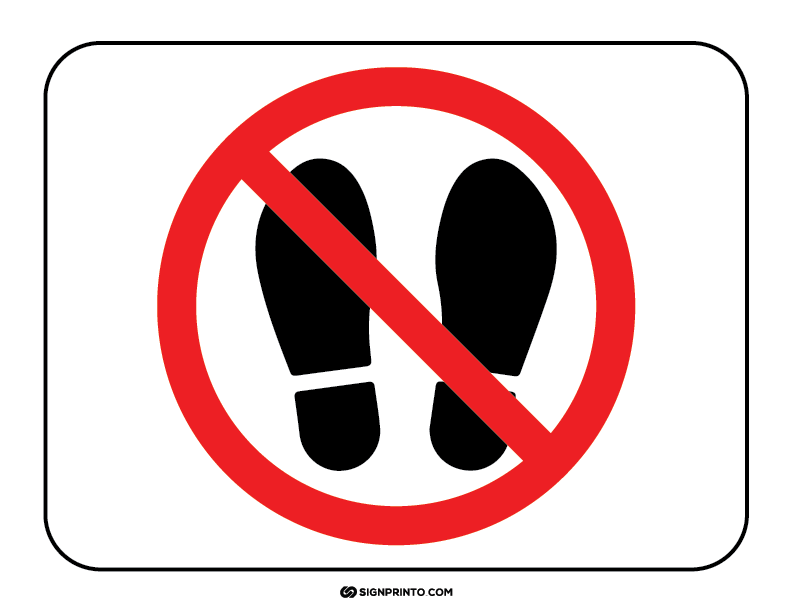 Please Remove Your Shoes Sign A4 size Preview