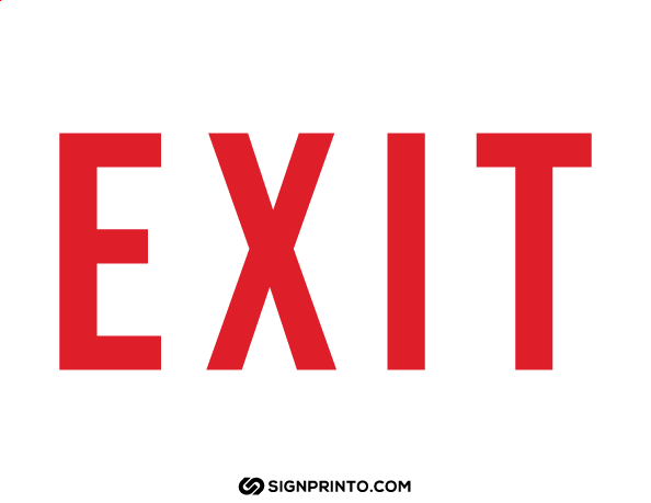 Exit Sign text