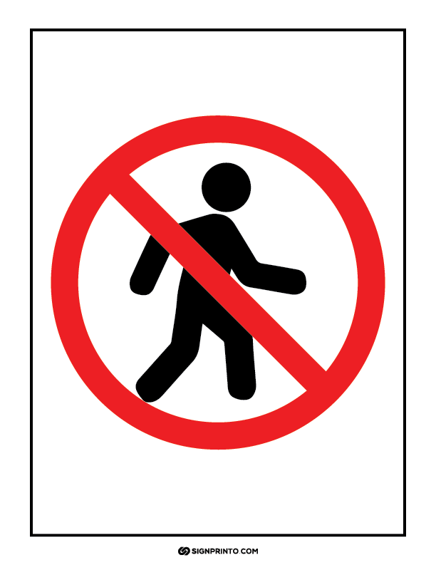 No Entry Sign Icon Red And Black a4 size