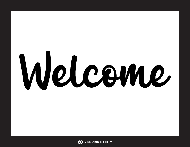 Welcome Sign A4 size Preview