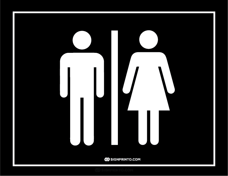 Toilet Sign A4 size Preview