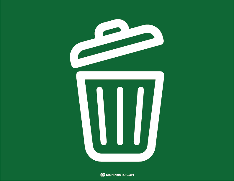 Trash Sign icon A4 size Preview