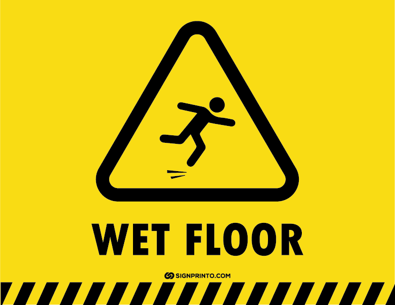 Wet Floor Sign A4 size Preview