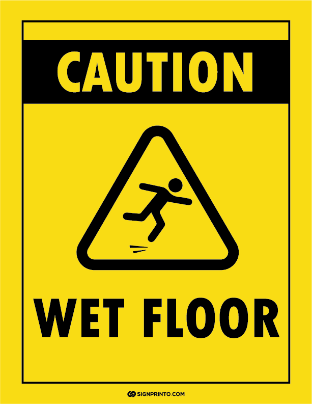 Wet Floor Sign A4 size Preview