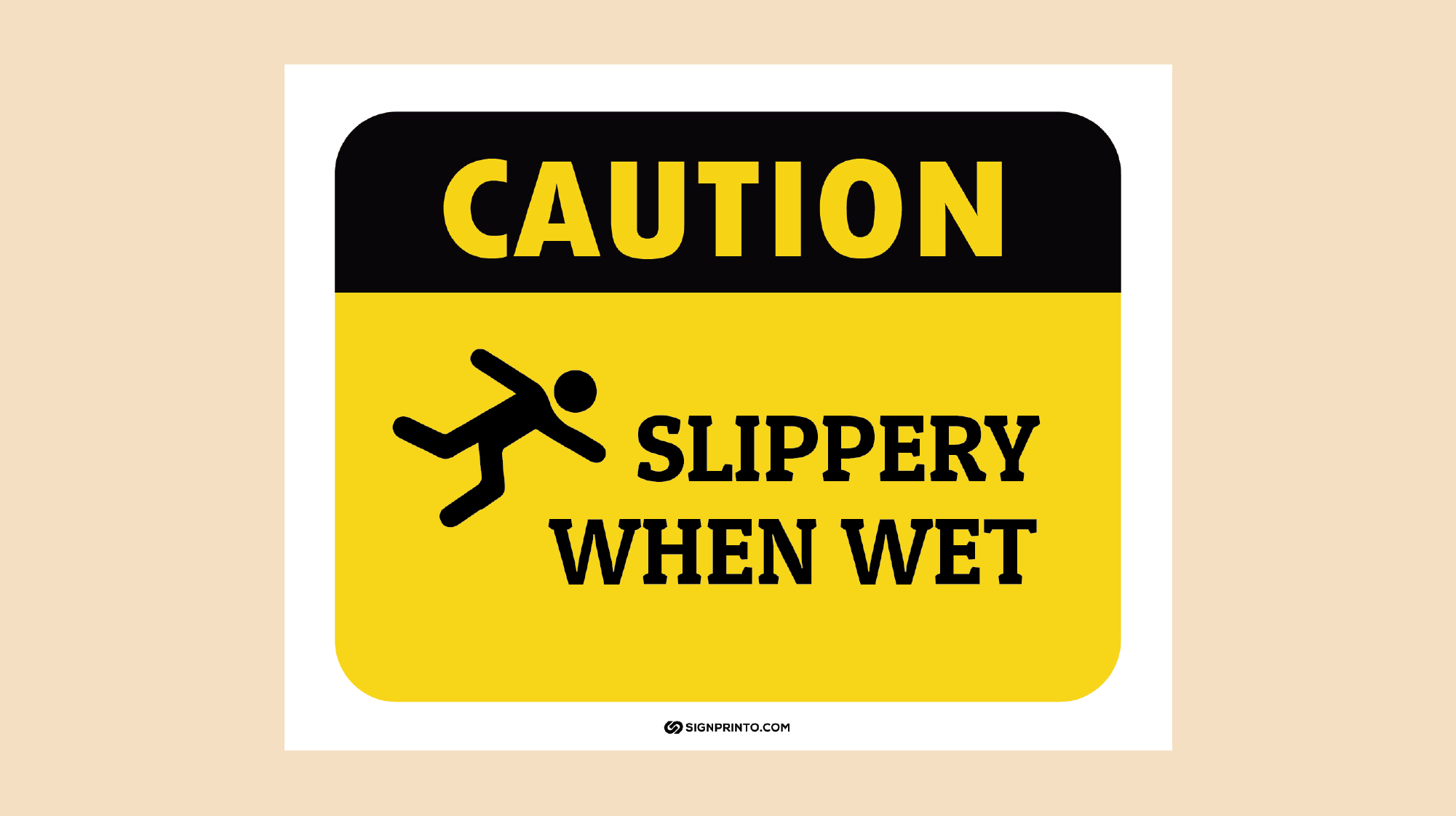 Slippery When Wet sign