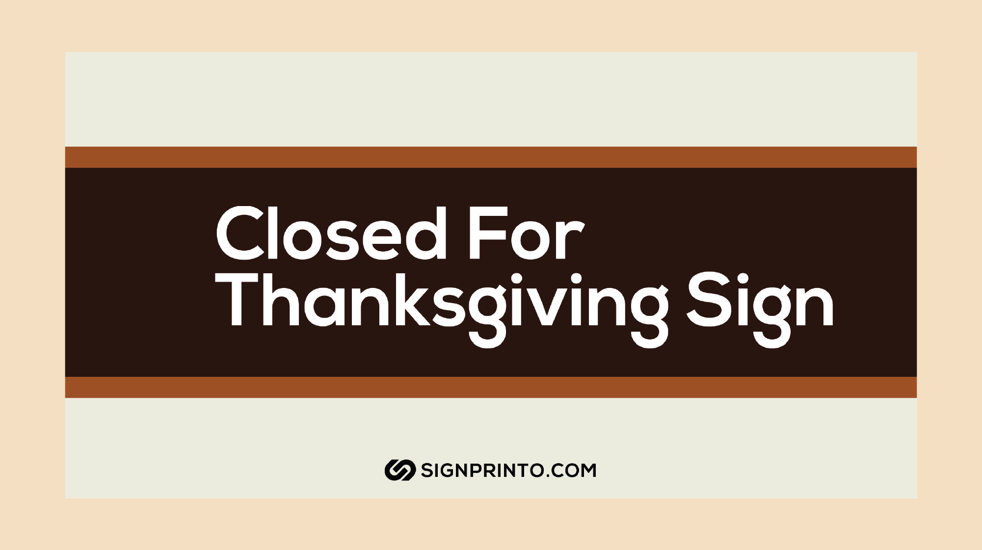 Closed for Thanksgiving sign