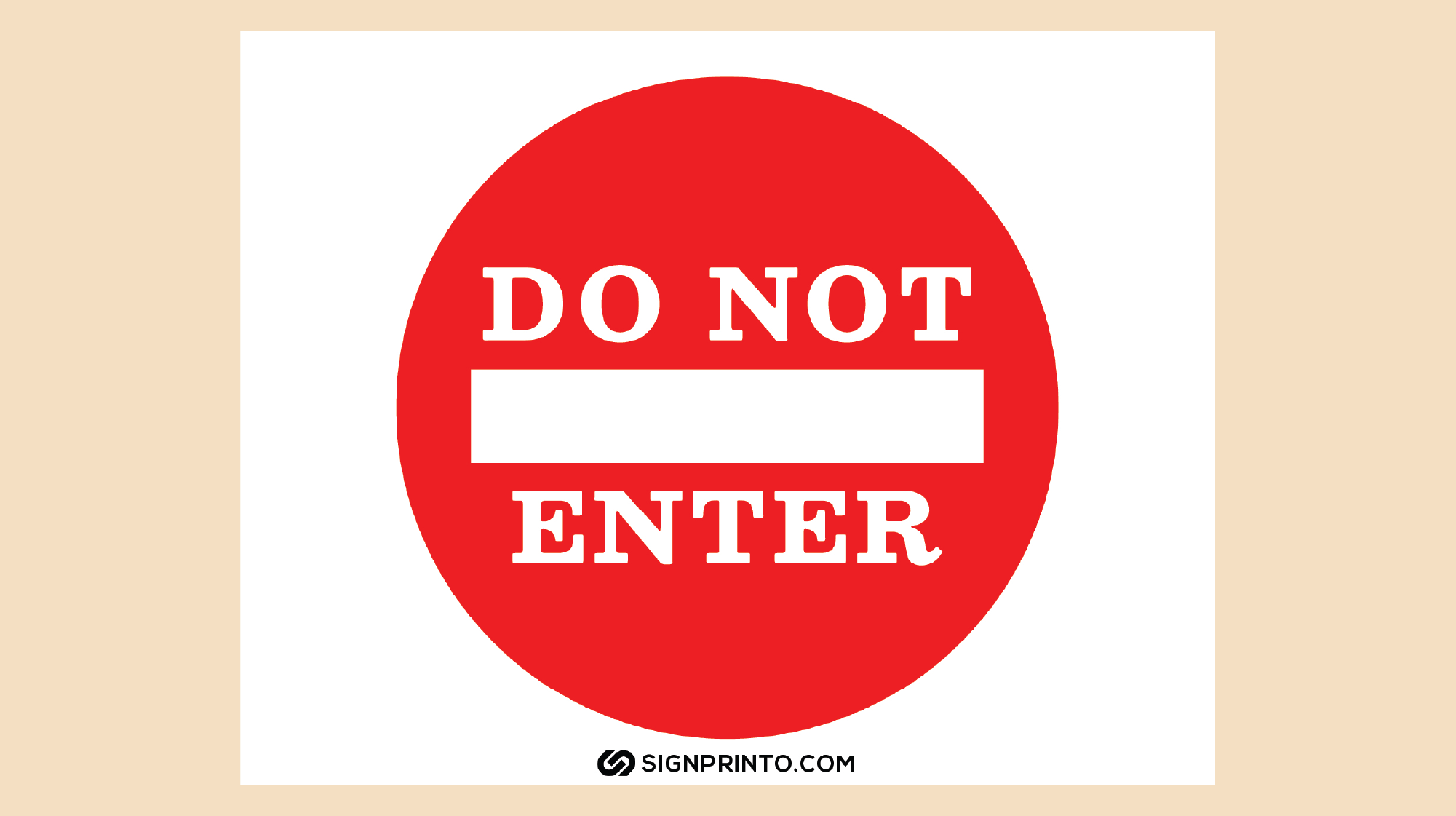 Do Not Enter Sign circle