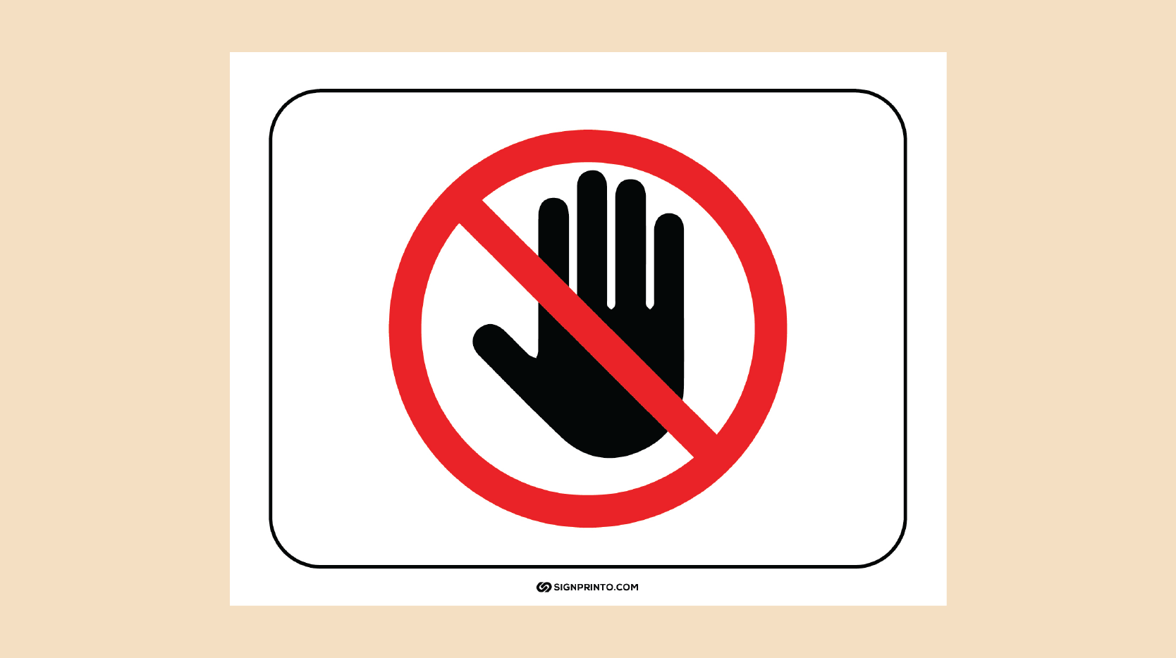 Do Not Touch Sign icon