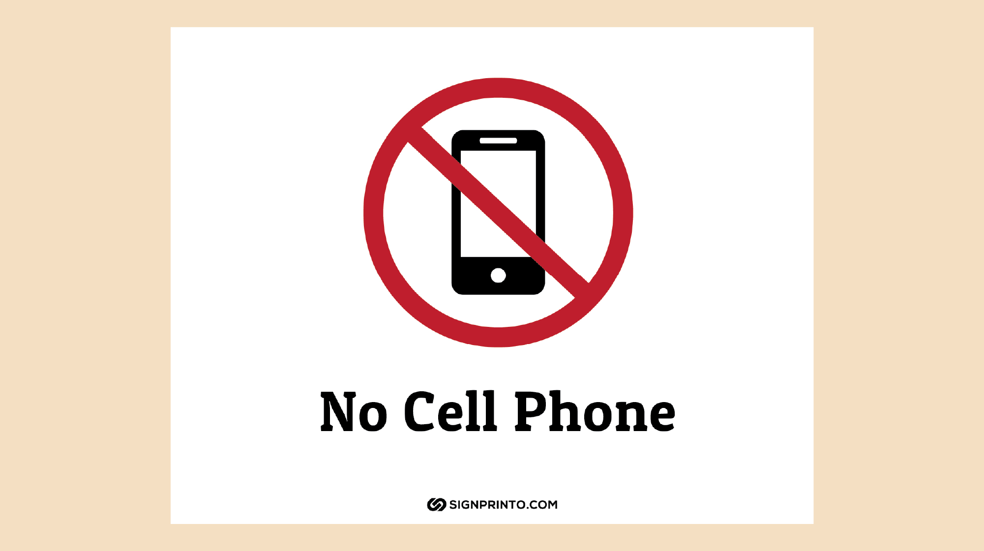 No cell phone sign