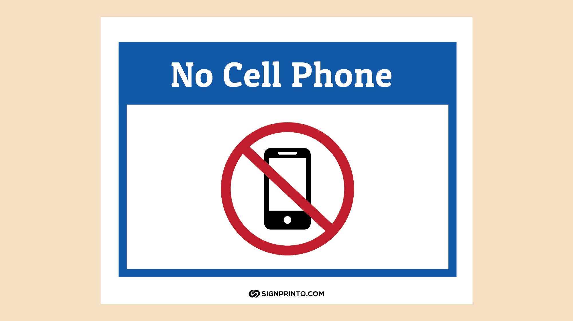 No cell phone sign blue color