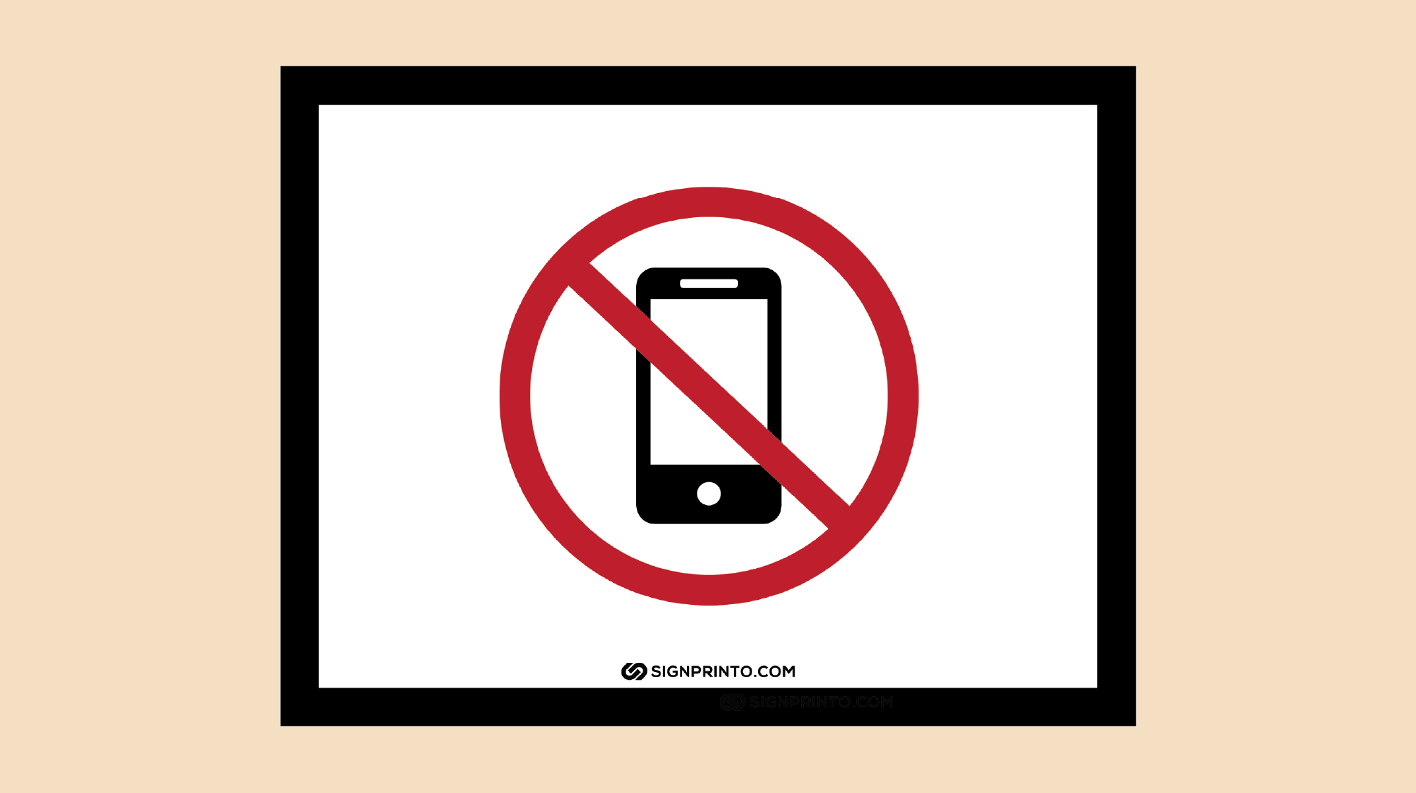No cell phone sign black col