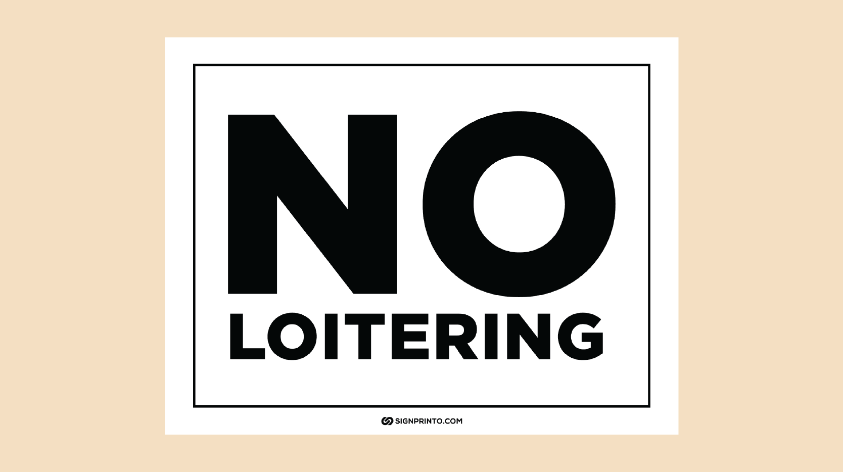 Download Printable No Loitering Sign- PDF
