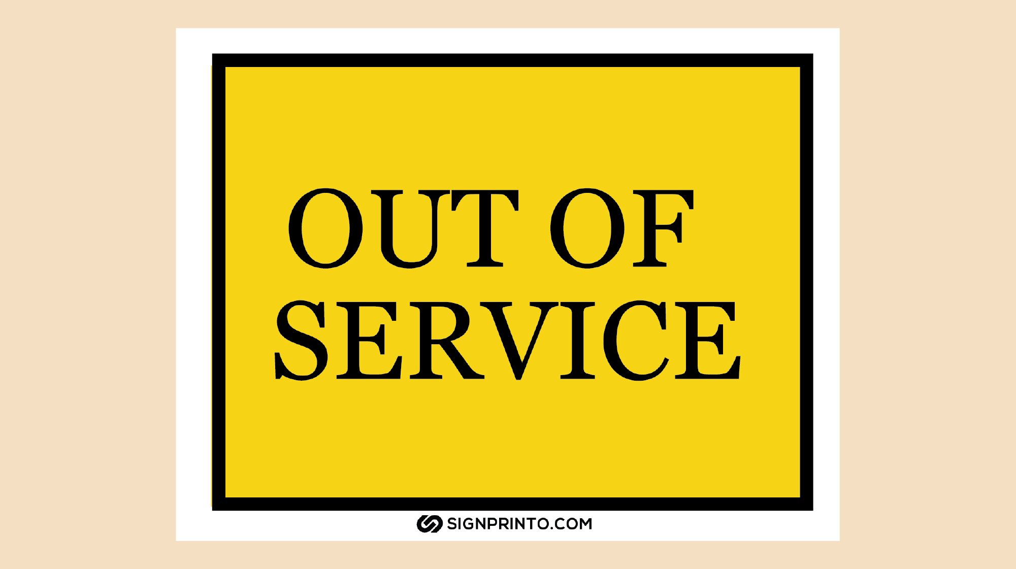 Printable Out Of Service Sign Download PDF