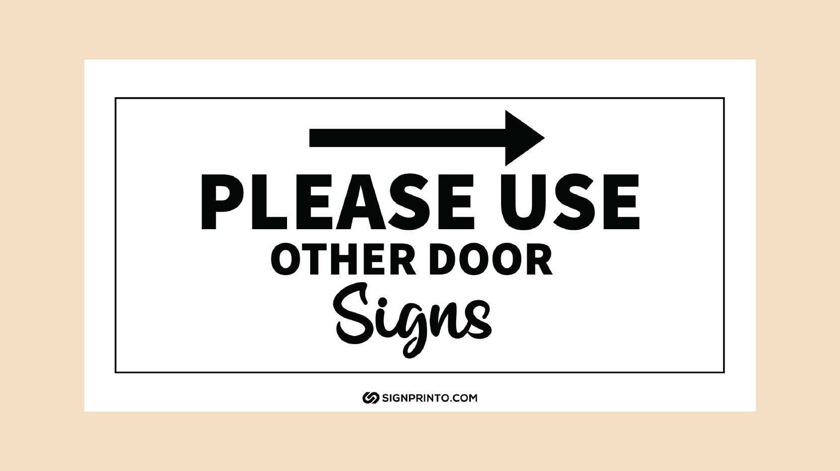 Please Use Other Door Sign