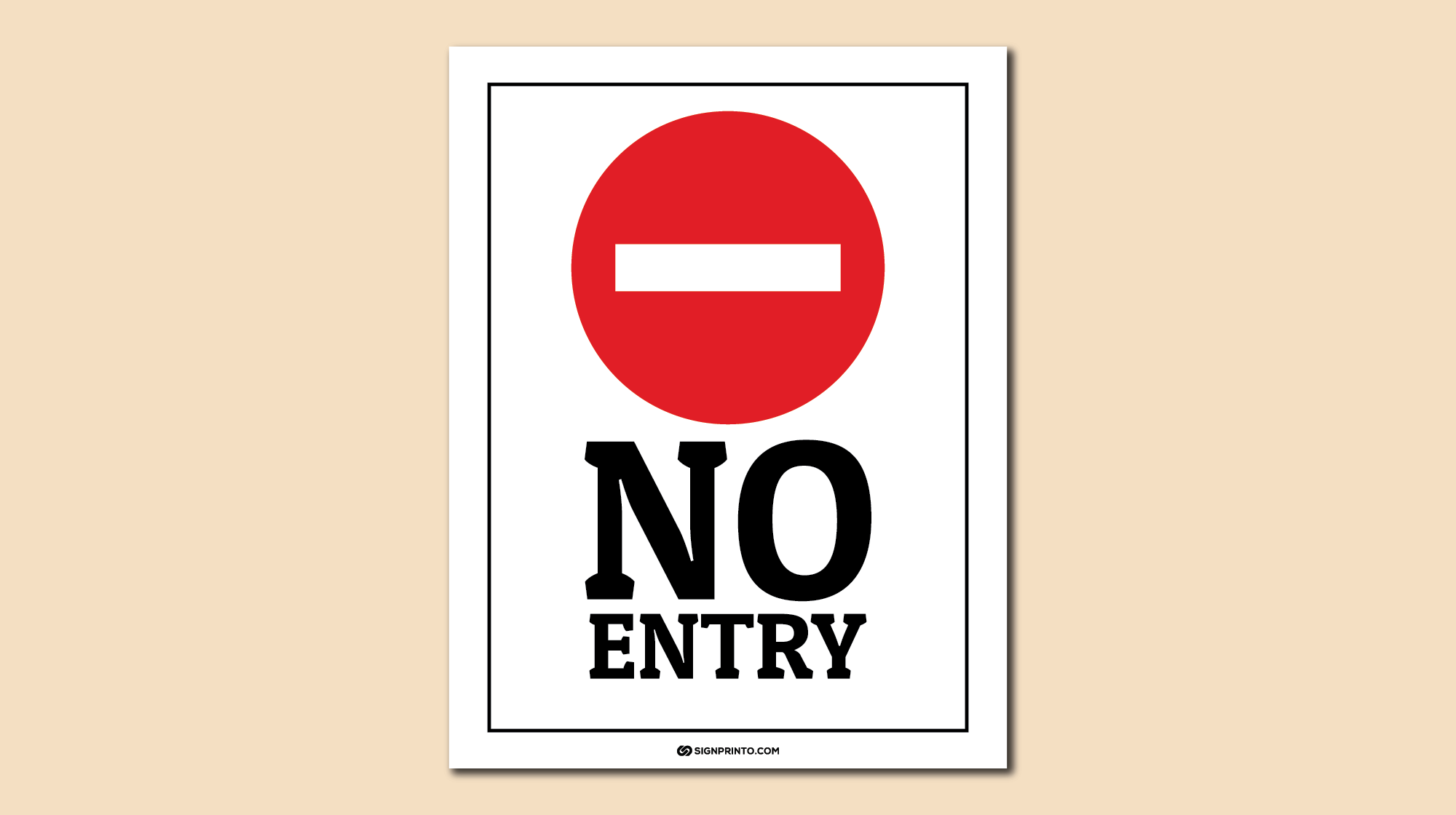 printable No Entry Sign