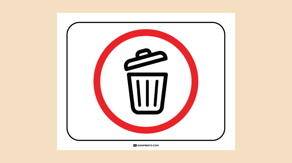 Trash Sign icon