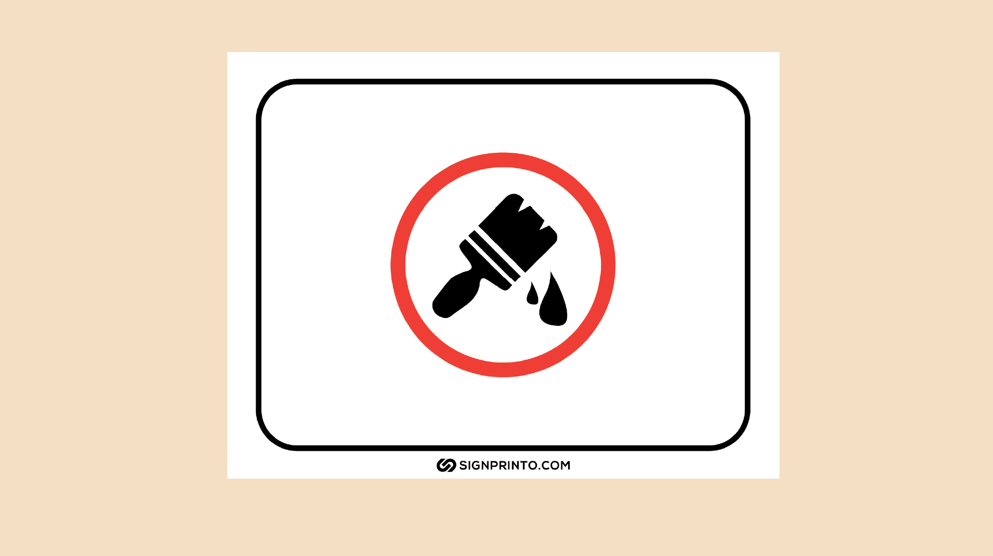  Printable wet paint sign icon 