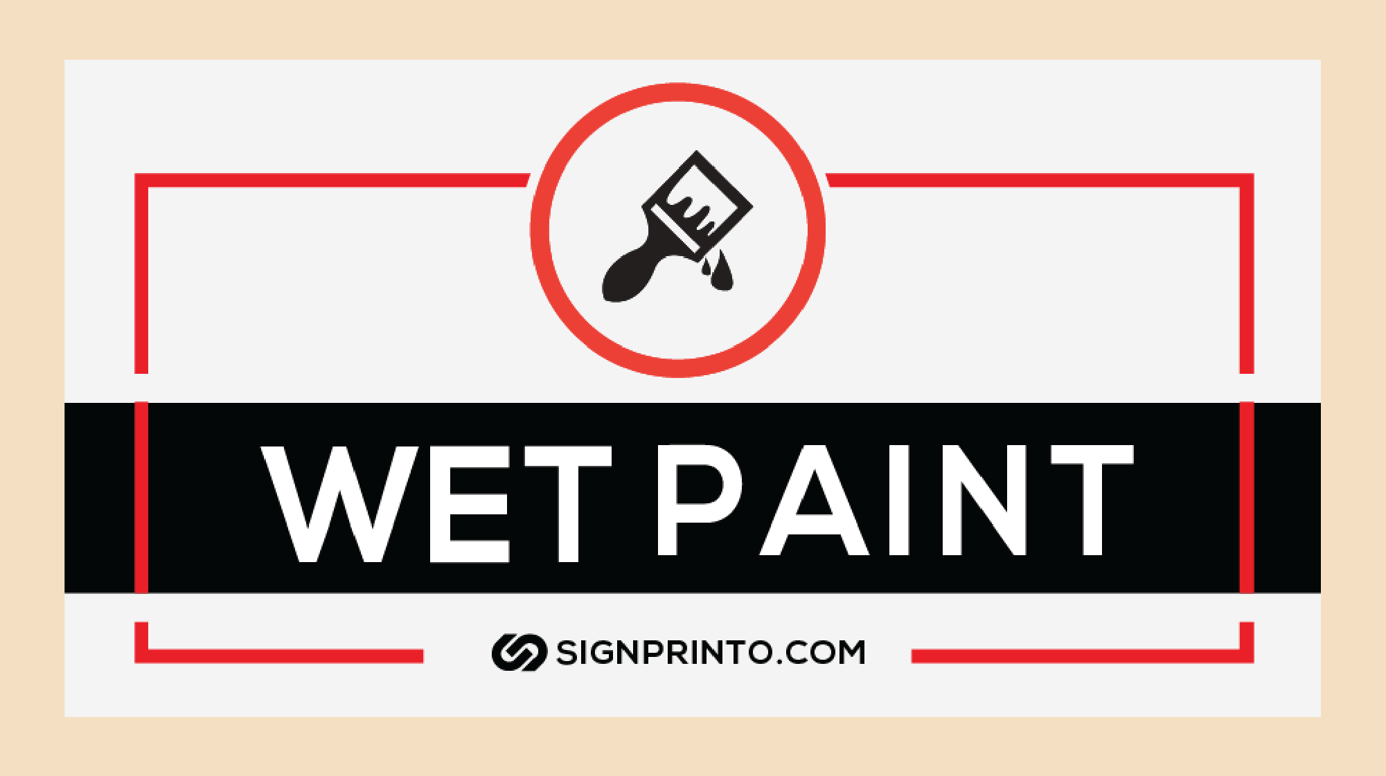 Printable Wet Paint Sign