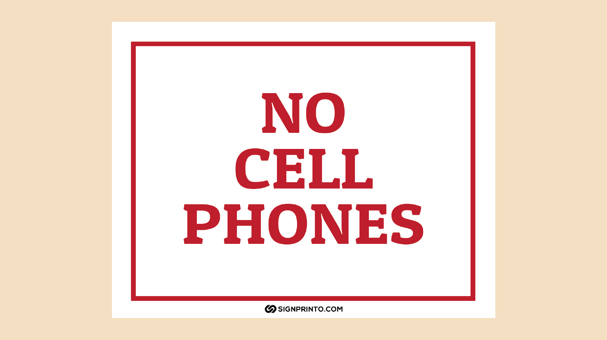 Printable No Cell Phone Sign Free Download
