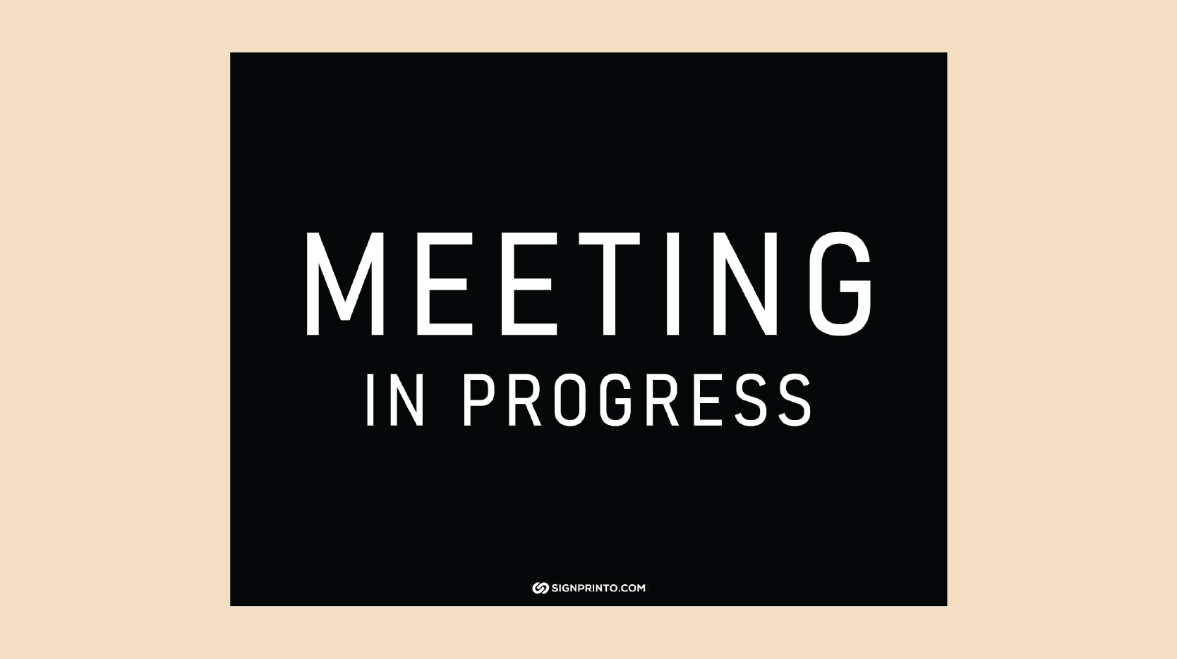 Printable In A Meeting Sign Download PDF