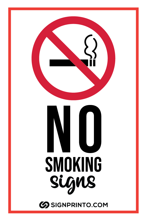 Download Printable No Smoking Sign pdf FREE