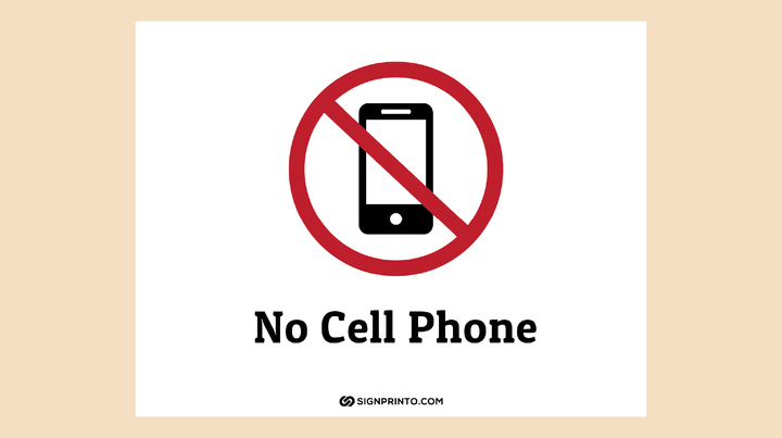 No Cell Phone Sign [print Ready] - Free Download