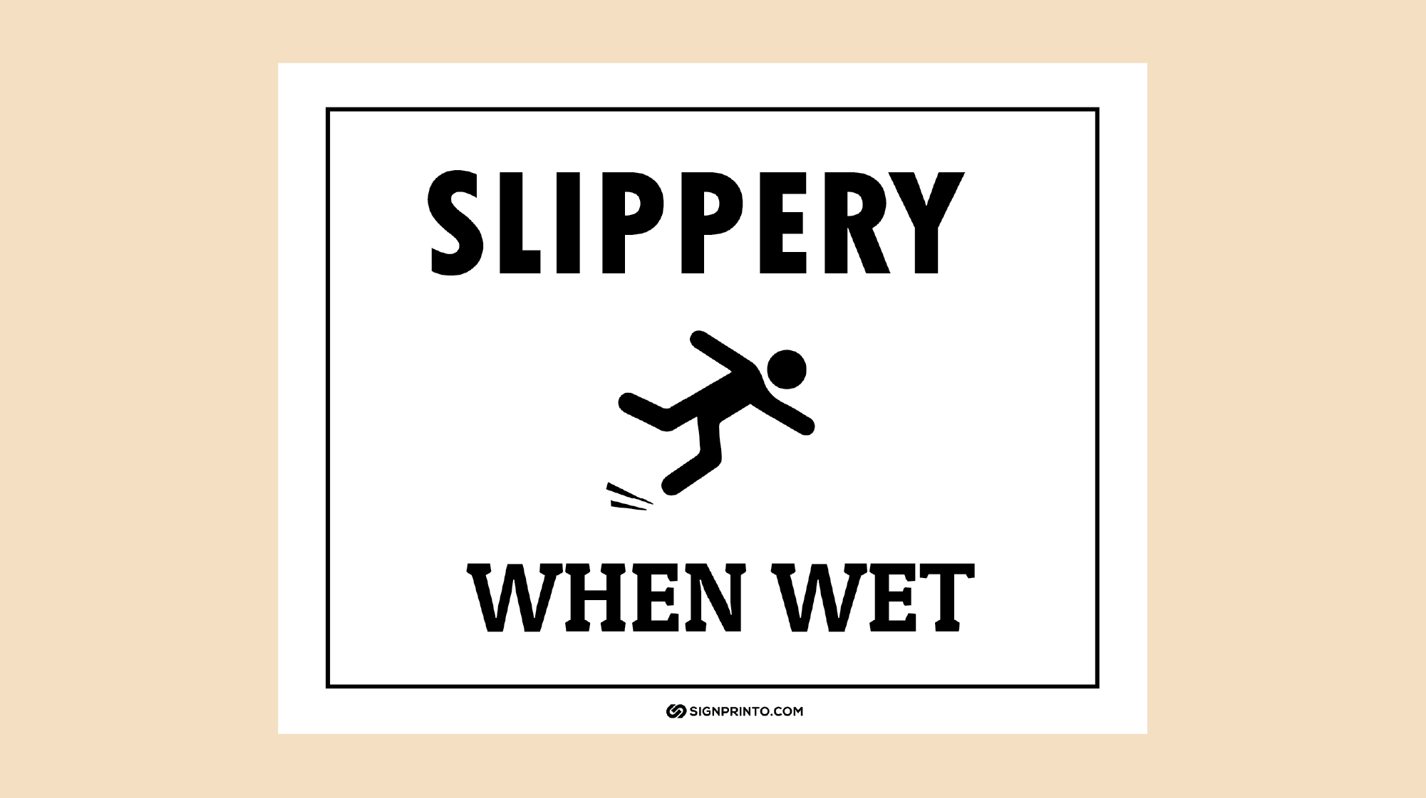 Download Your FREE Slippery When Wet Sign - Printable PDF Included