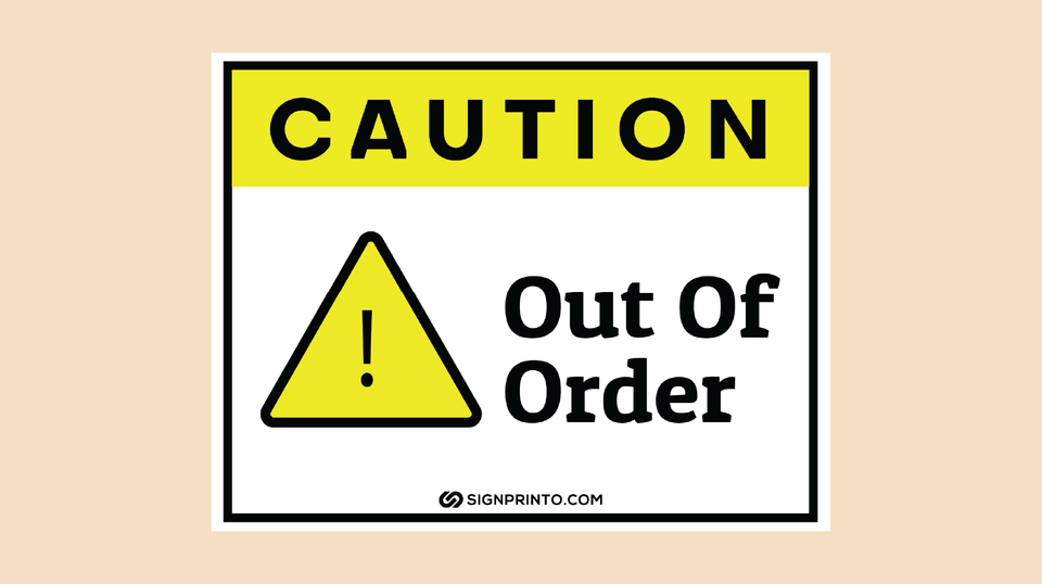 Caution Out Of Order Sign [PDF]