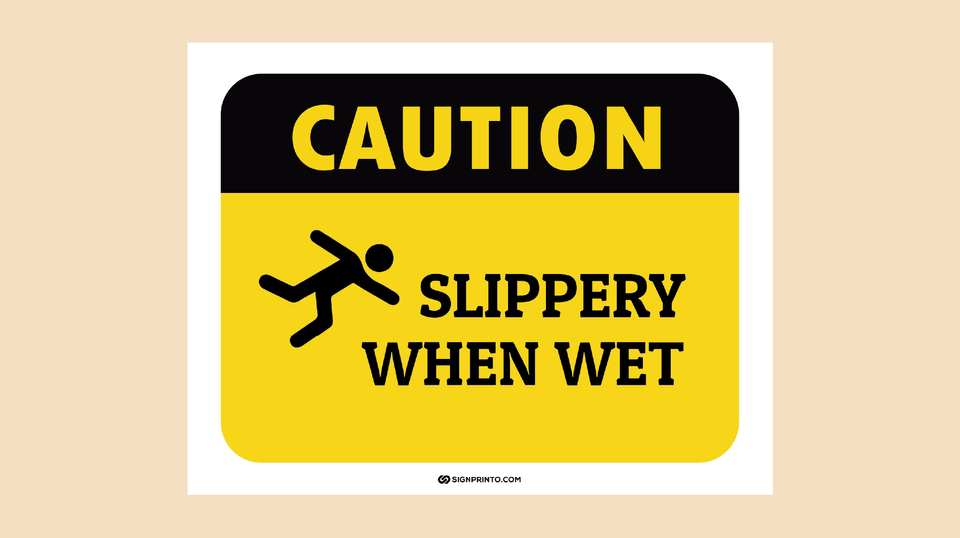 Printable Slippery When Wet Sign: FREE PDF Download