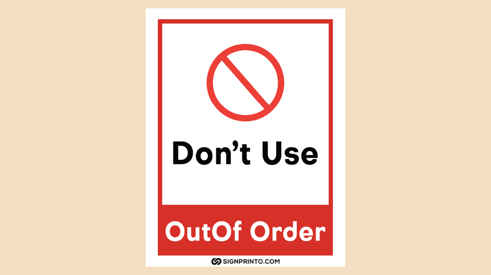 Don’t Use Out Of Order Sign [PDF]
