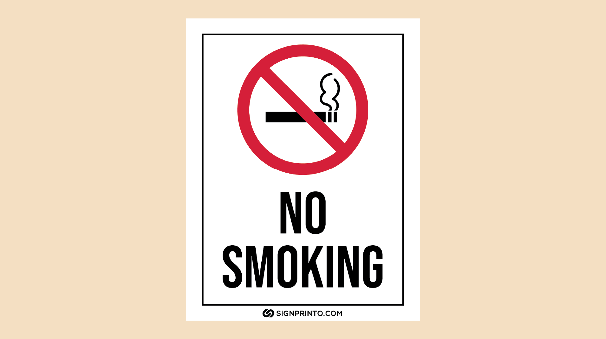 No Smoking Sign-Free Printable PDF