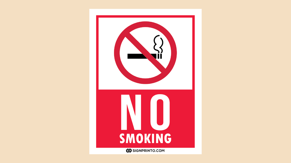 Printable No Smoking Sign PDF FREE