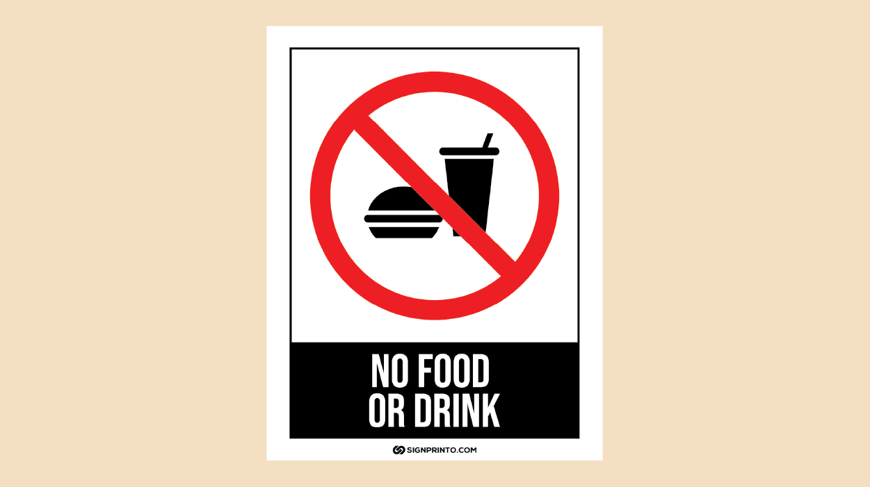No Food Sign -Download Printable PDF