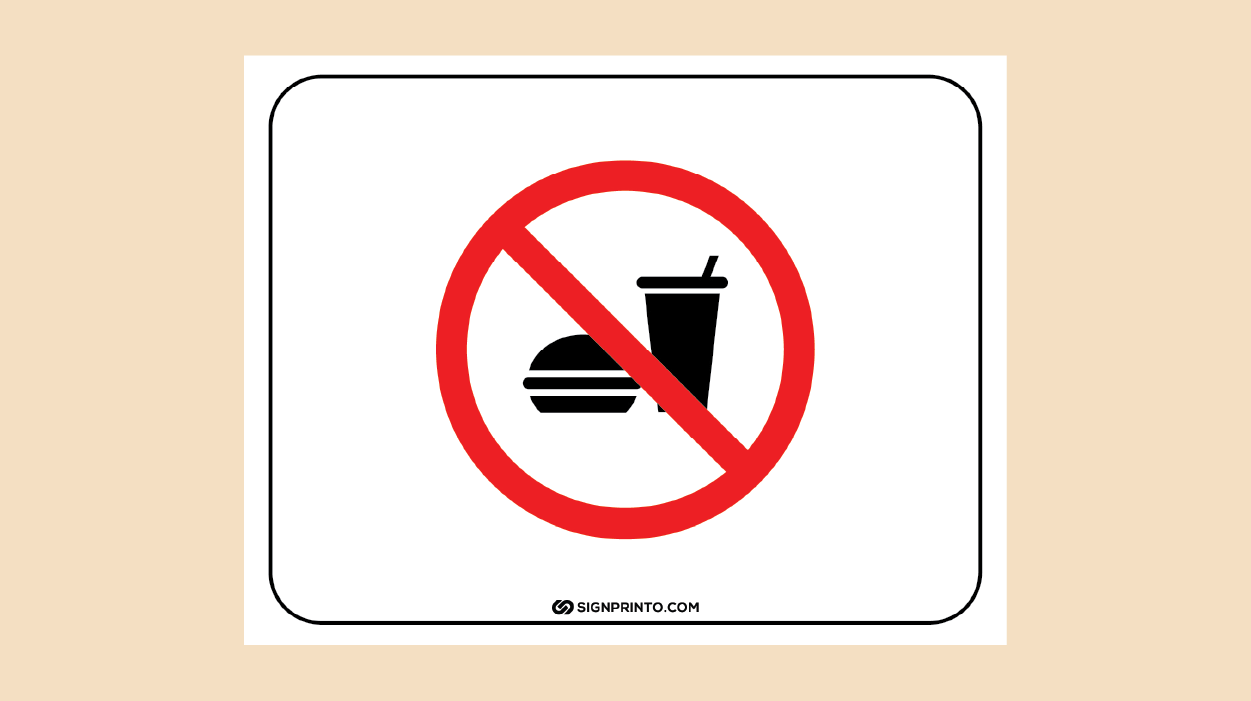 No Food Or Drink Sign [ FREE PDF ]