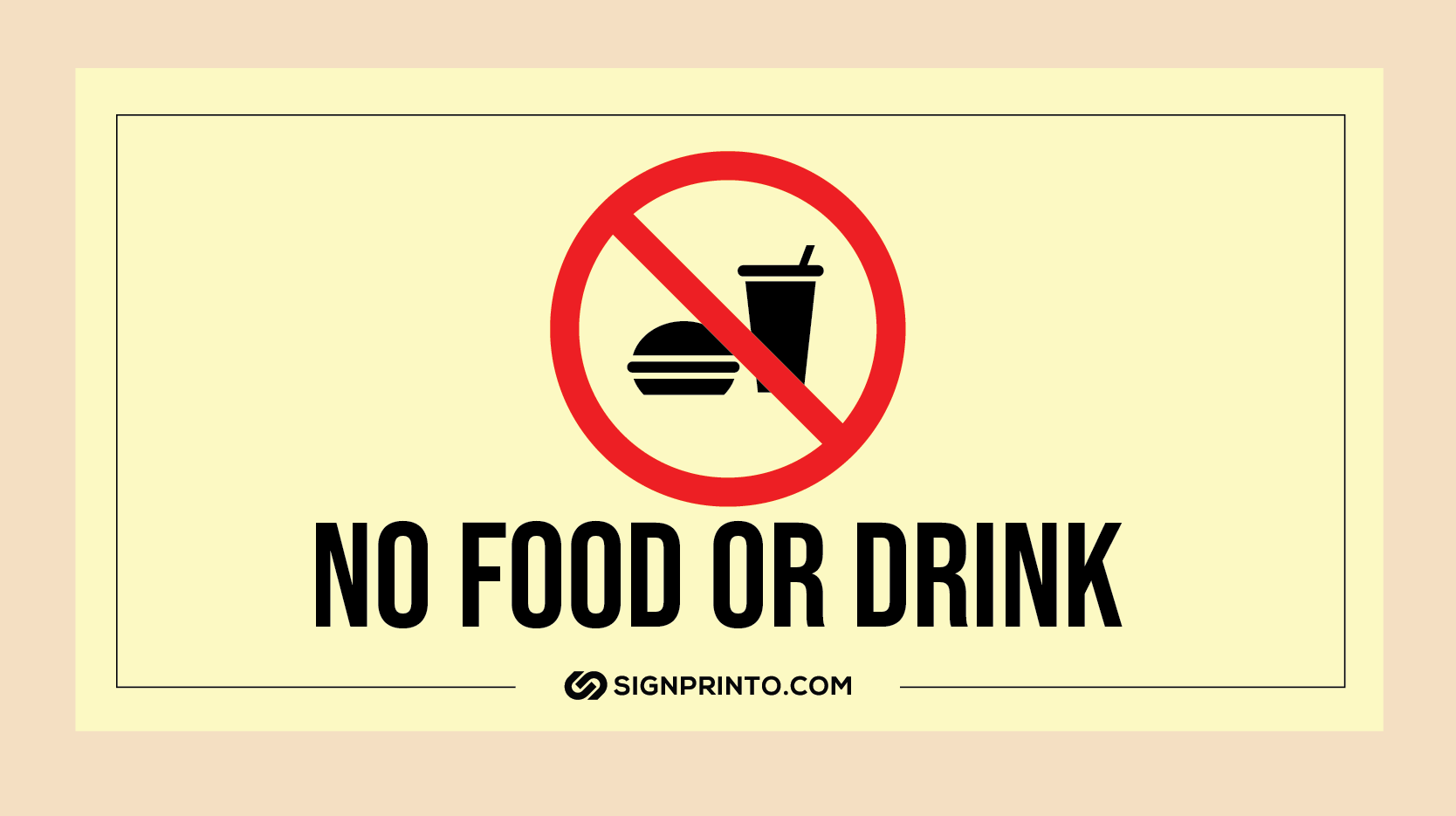 No Food Sign Collection : Food-Free Zone( Download Free Printable PDF )
