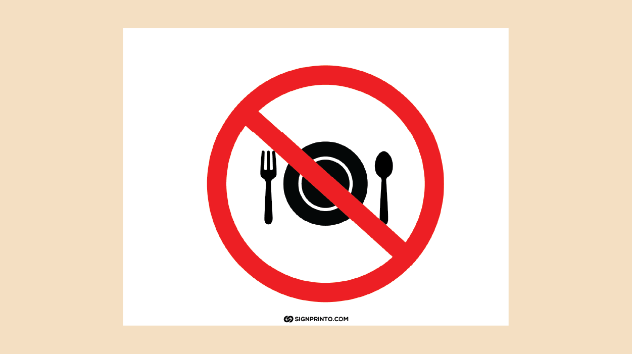 Download No Food Sign FREE Printable PDF