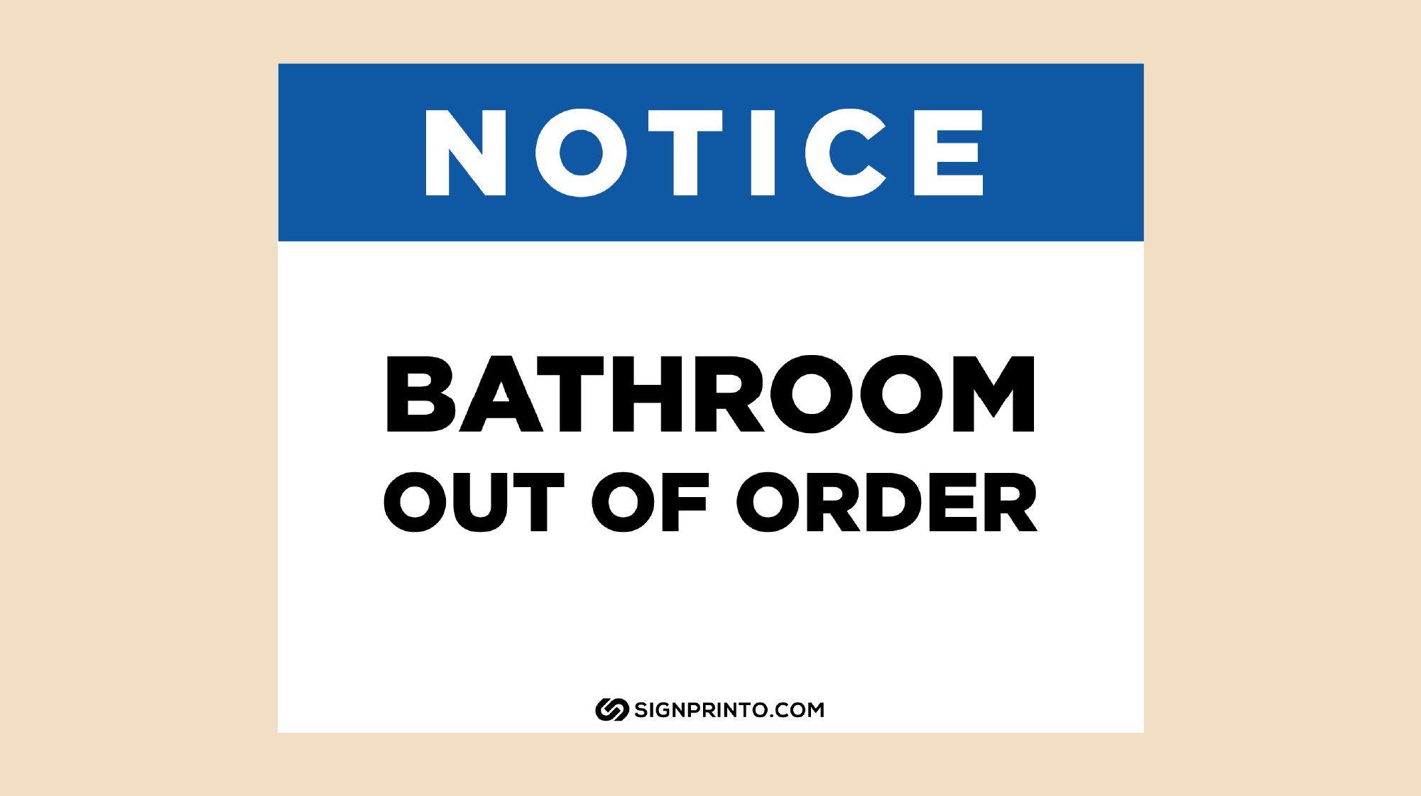 Blue Color Bathroom Out of order Sign[Download PDF]