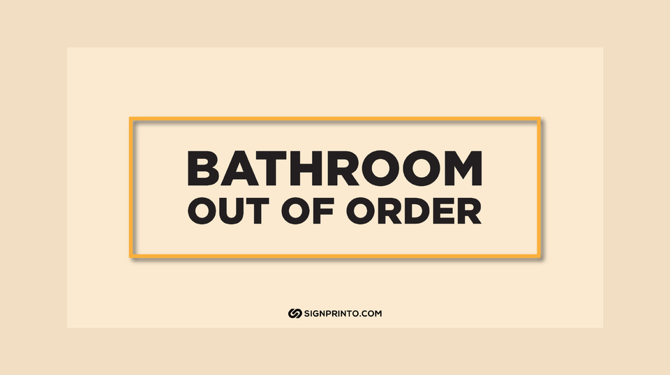 Bathroom Out of Order Sign - Free Printable PDF