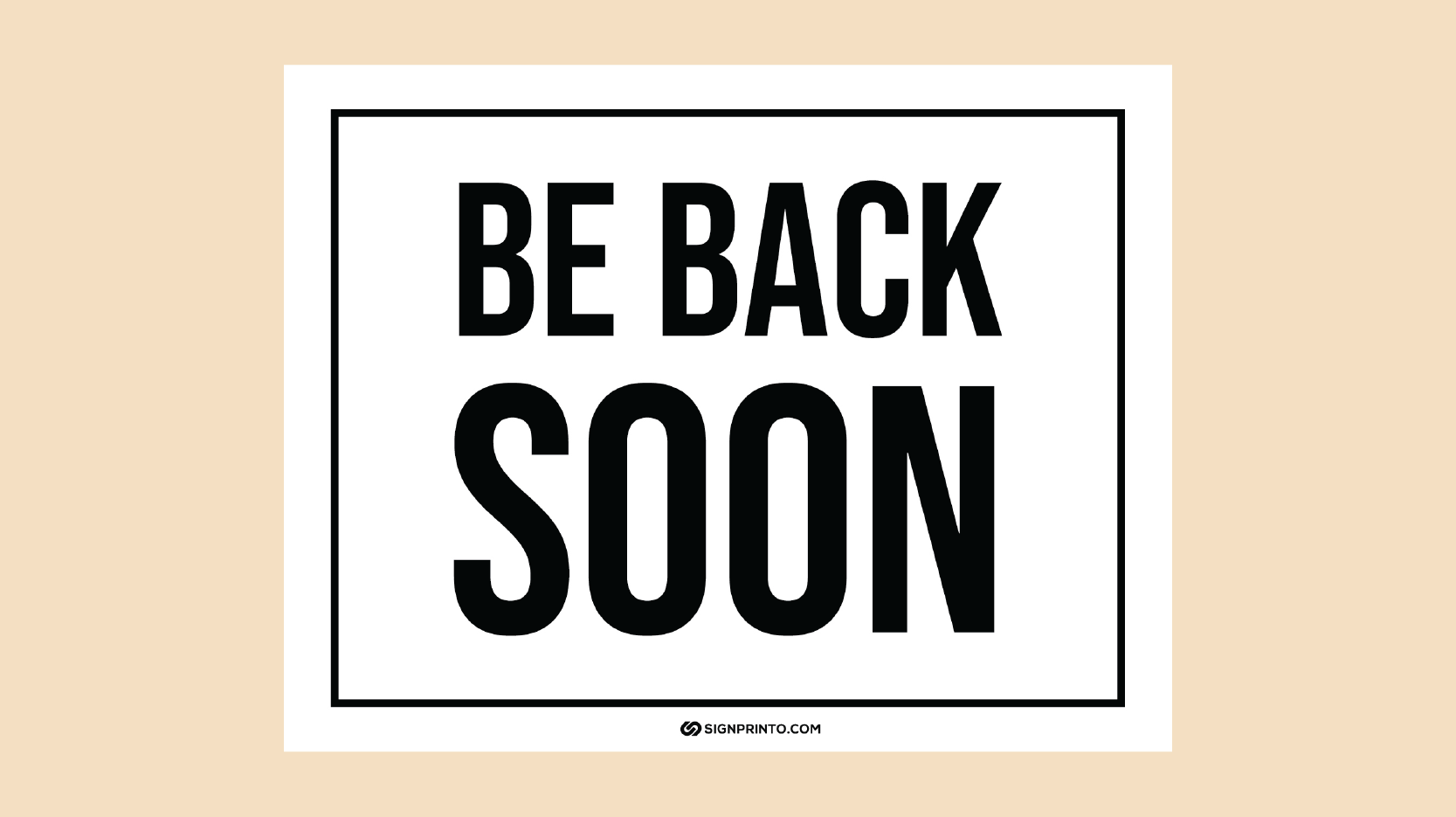 Be Back Soon Sign [Printable PDF]