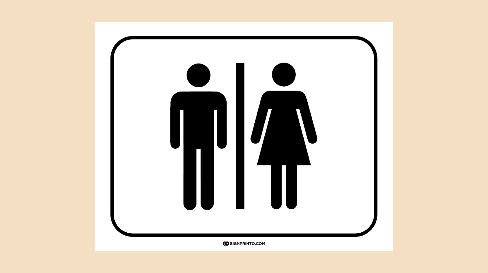 Printable Restroom Sign PDF