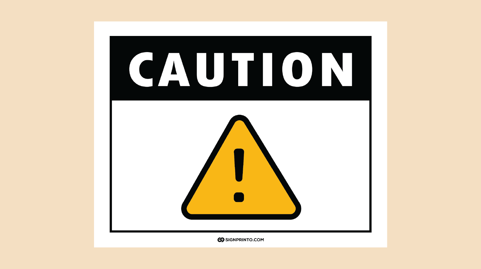 Caution Attention Sign [Print Ready pdf ]